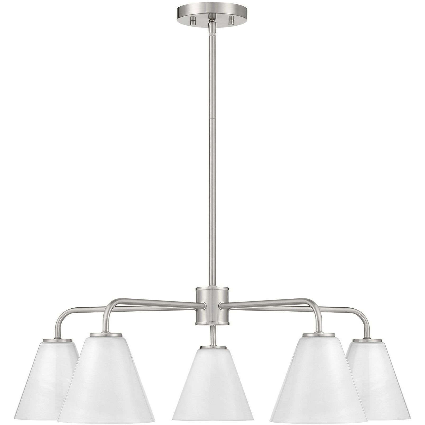 Blair 5 Light 30 inch Satin Nickel Chandelier Ceiling Light
